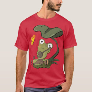 Camiseta Cottagecore Aesthetic Kawaii Cute Frog Banjo Butte