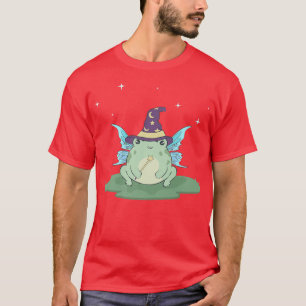 Camiseta Cottagecore Aesthetic Kawaii Fairy Frog Wizard Fai