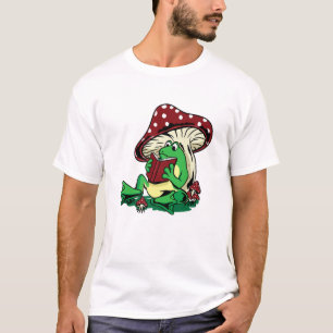 Camiseta Cottagecore Aesthetic Kawaii Frog Leyendo Un Libro