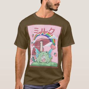 Camiseta Cottagecore Aesthetic Kawaii Rana Bebida Japoneses