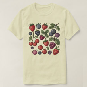 Camiseta Cottagecore Berry & Tee - Fresa Frambuesa Pri