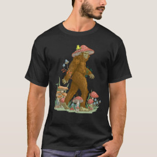 Camiseta Cottagecore Bigfoot Frog Estética Sasquatch Mushr