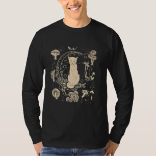 Camiseta Cottagecore Celestial Boho Mystical Mushrooms Moon