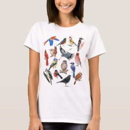 Camiseta Cottagecore de Aves Vintage