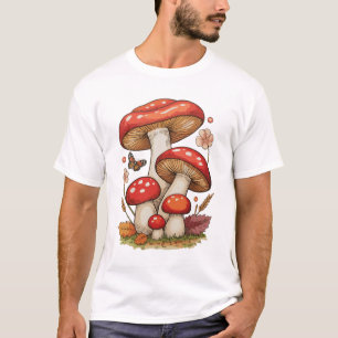 Camiseta Cottagecore de Hongos Sublimación Goblincore