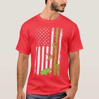 Camiseta Cottagecore Estética Bandera Estadounidense Rana M