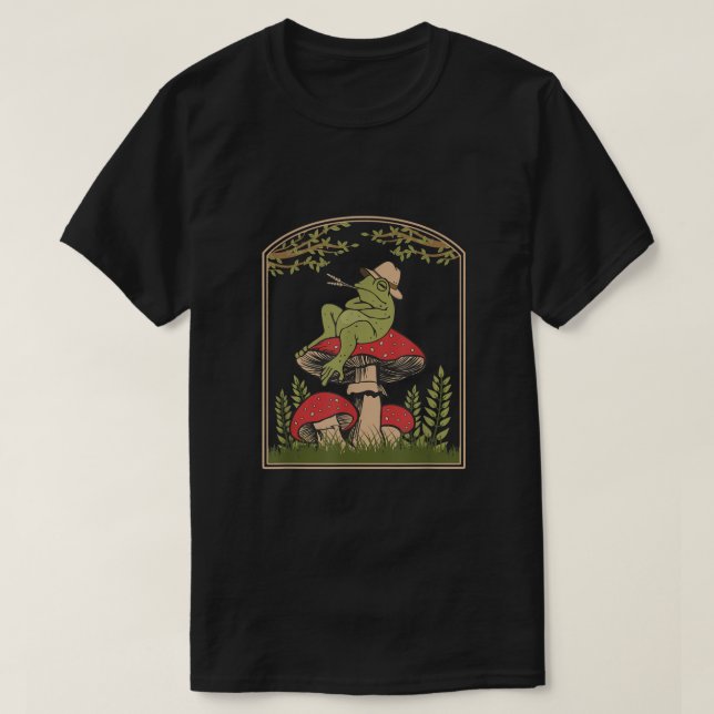 Camiseta Cottagecore Estética Rana Goblincore Mushroom Toa (Diseño del anverso)