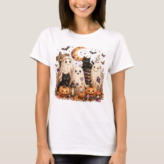 Camiseta Cottagecore Fantasmas Florales Halloween