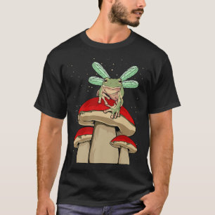 Camiseta Cottagecore Goblincore Mushroom Frog Fairy Dragonf