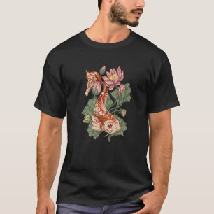 Camiseta Cottagecore Koi Flor de Pescado