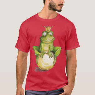 Camiseta cottagecore lindo rana king fairy core mujeres de