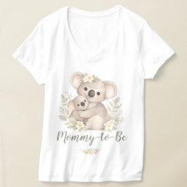 Camiseta Cottagecore Mamá Embarazada de Koala Abraza Fiesta