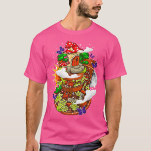 Camiseta Cottagecore Mushroom House Jardín Cabaña de hadas 