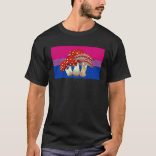 Camiseta Cottagecore Mushroom Love Bisexual Orgullo Bandera