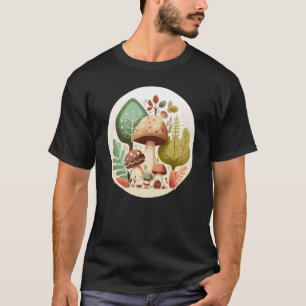 Camiseta Cottagecore Mushrooms Plan Forestal Botánico Flora