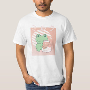 Camiseta Cottagecore Rana estética Kawaii Leche de fresa