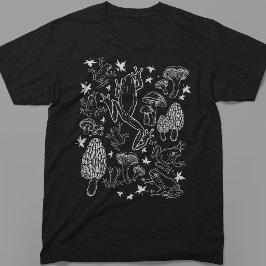 Camiseta Cottagecore Vintage Ranas Hongos Witchy Goth