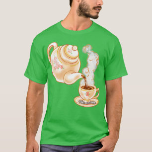 Camiseta Cottagecore Yorkshire Tea Time Vintage Tea Set