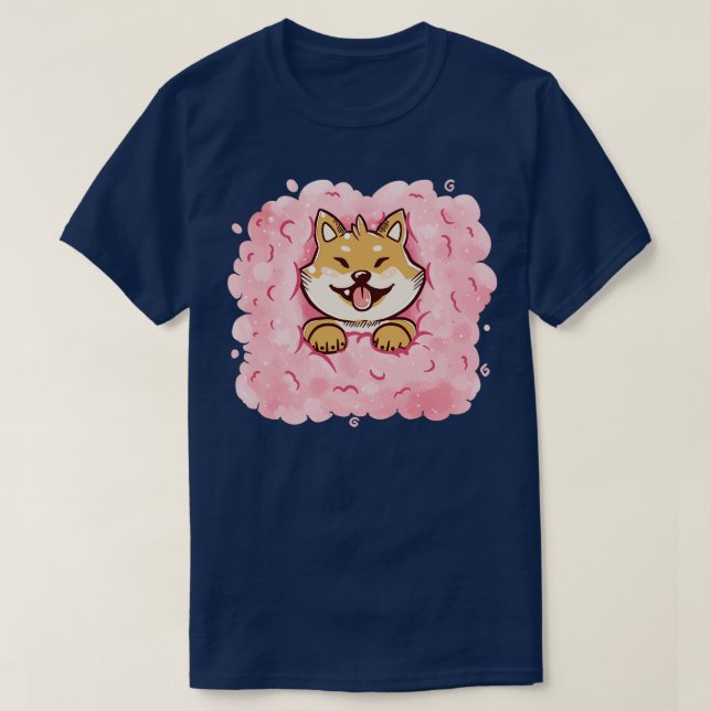 Camiseta Cotton Candy Shiba Inu (Diseño del anverso)