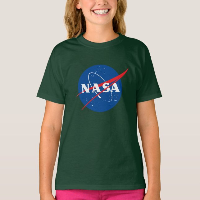 Camiseta Cotton de Chicas de la NASA (Aurora Green (Anverso)