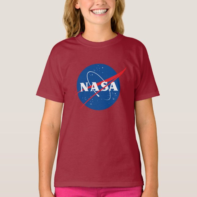 Camiseta Cotton de Chicas de la NASA (Marte Rojo) (Anverso)