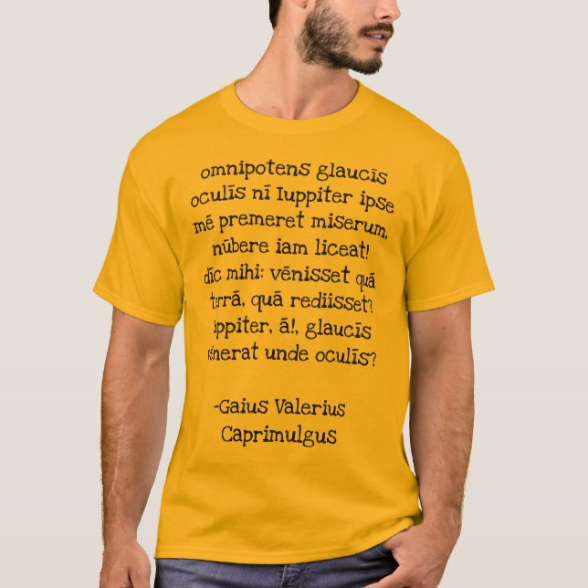 Camiseta Cotton Eye Jove - Parodia del poema latino (Anverso)