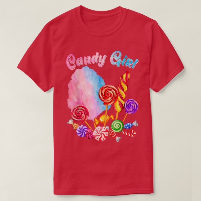 Camiseta Cotton Funny Candy Sweet Girl Cute Fun Girls Teen  (Diseño del anverso)