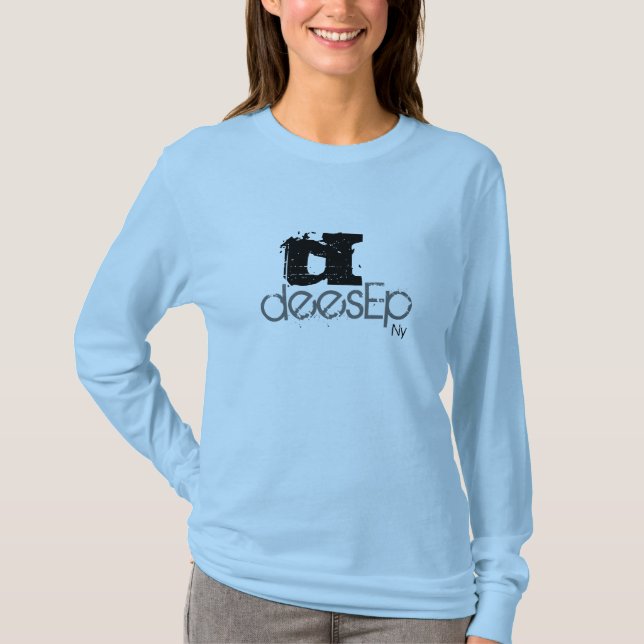Camiseta CottonT-Camisa larga de la manga de las mujeres (Anverso)