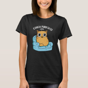 Camiseta Couch Purrtato Funny Potato Pun Dark BG