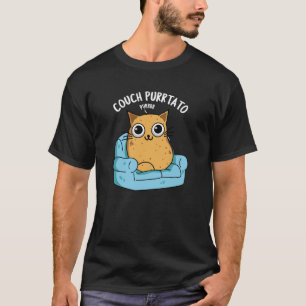 Camiseta Couch Purrtato Funny Potato Pun Dark BG