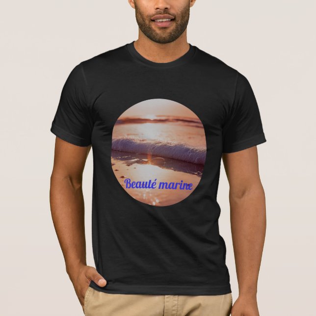 Camiseta Coucher de soleil beauté marine (Anverso)
