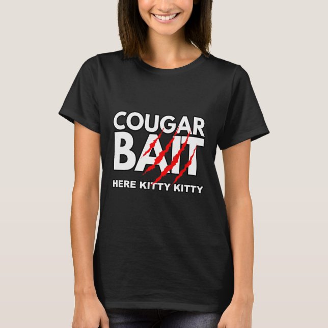 Camiseta Cougar Bait Fun Halloween disfraz mujer mayor Youn (Anverso)