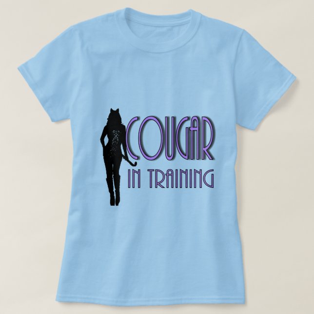 Camiseta cougar de silueta caliente de moda en entrenamient (Diseño del anverso)