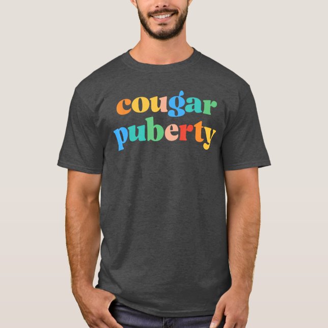 Camiseta Cougar Groovy Puberty Menopause Perimenopause Sayi (Anverso)