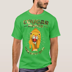 Camiseta Cougar Hunter caza animal salvaje caza de felinos