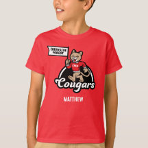 Camiseta Cougar Mascot Elemental del bosque de Cre