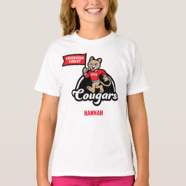 Camiseta Cougar Mascot Elemental del bosque de Cre