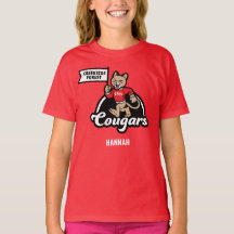 Camiseta Cougar Mascot Elemental del bosque de Cre