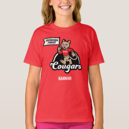 Camiseta Cougar Mascot Elemental del bosque de Cre
