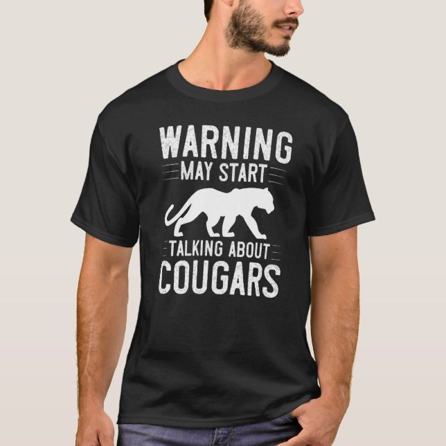 Camiseta Cougar Mountain Lion Animal Cat Head Cute Wildcat  (Anverso)