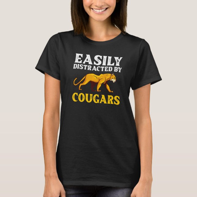 Camiseta Cougar Mountain Lion Animal Cat Head Cute Wildcat  (Anverso)