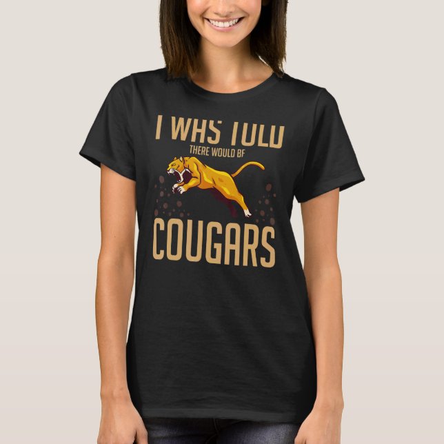 Camiseta Cougar Mountain Lion Cabeza animal Cabeza Funny Cu (Anverso)