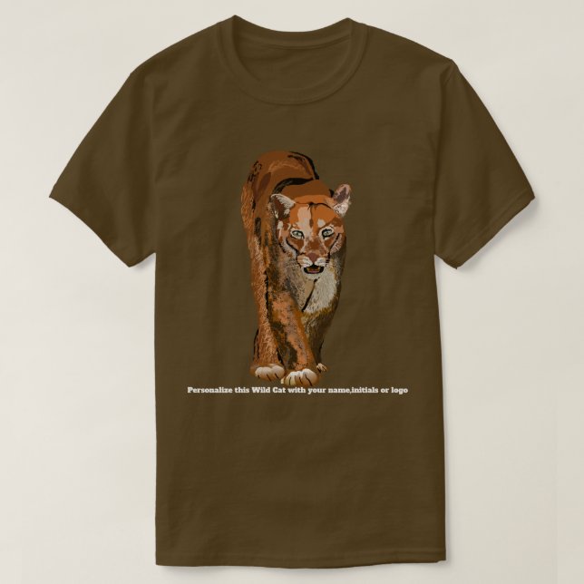 Camiseta Cougar o Mountain Lion o Puma T (Diseño del anverso)