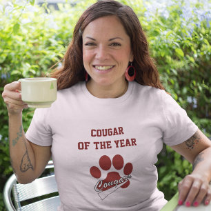 Camiseta Cougar of the Year es gracioso rojo oscuro
