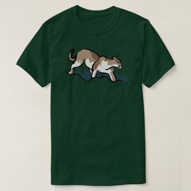 Camiseta Cougar Puma Mountain Lion Panther  (Diseño del anverso)