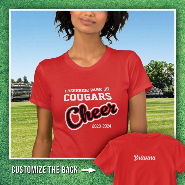 Camiseta Cougars del Parque Red Creekside Cheer 2023-2024 (Subido por el creador)