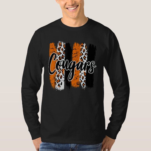 Camiseta Cougars School Sports Fan Team Spirit Mascot (Anverso)