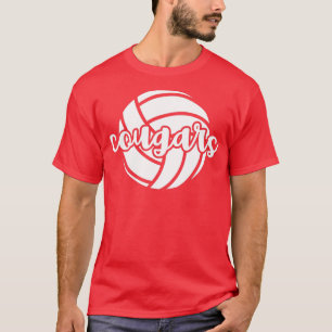 Camiseta Cougars Volleyball Team Mascot School Spirit Game