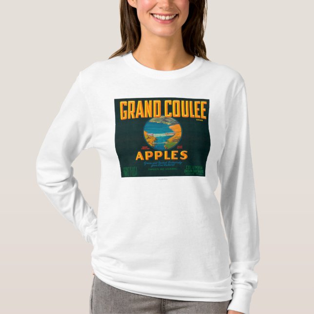 Camiseta Coulee magnífico Apple etiqueta - Coulee, WA (Anverso)
