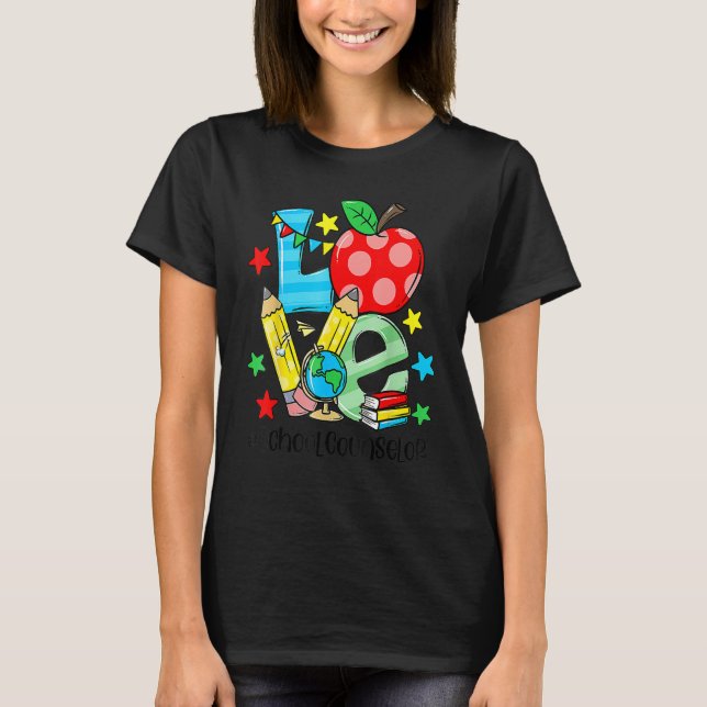 Camiseta Counselor Counseling Student First Last 100 Day Of (Anverso)